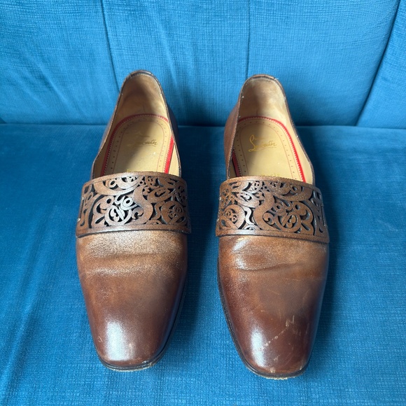 Christian Louboutin Cognac Loafers - Picture 2 of 9